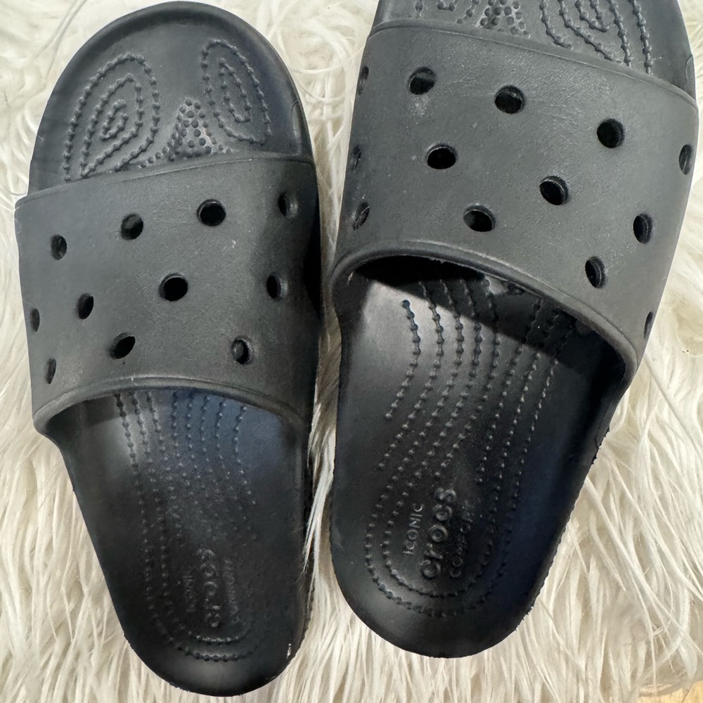 Black Crocs Slide Sandals women size 6